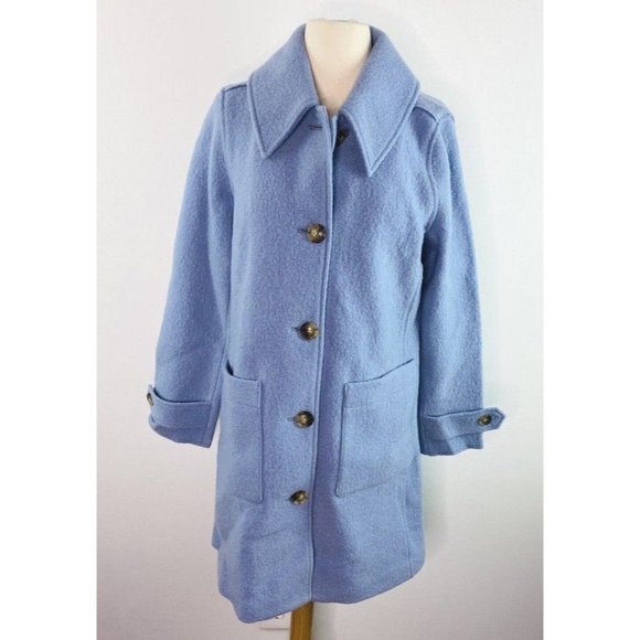 J. Crew Jackets & Blazers - J.Crew $268 Lady Coat in Italian Boiled Wool Blue Size 6 AQ257